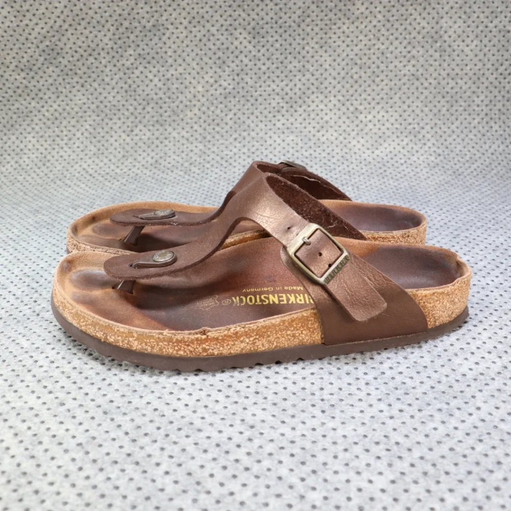 Birkenstock Gizeh Womens Brown Thong Sandals Shoes Size 7